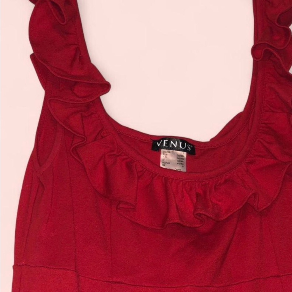 Red Ruffle Dress - Picture 6 of 8